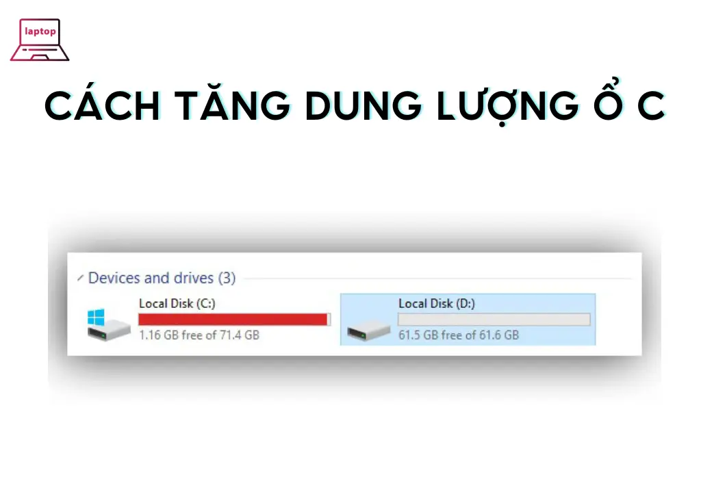 Cách tăng dung lượng ổ C