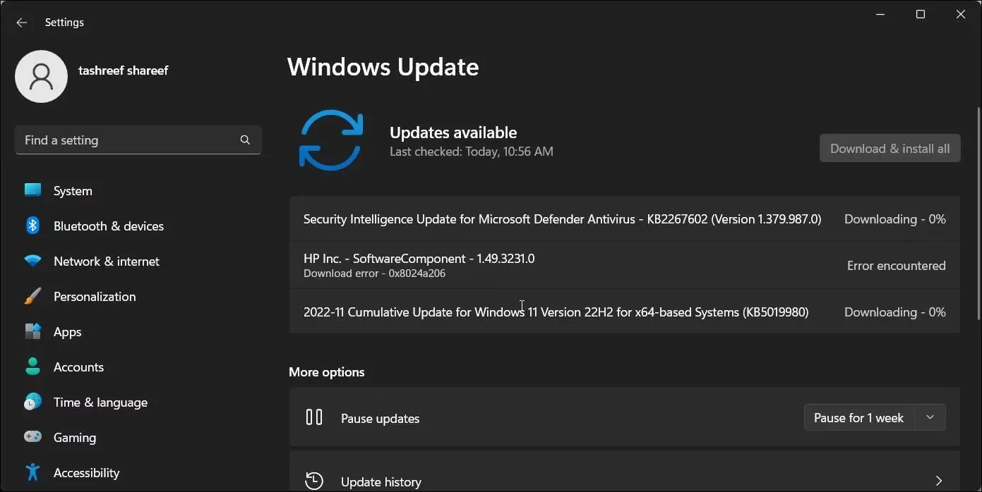 Kiểm tra cập nhật Windows