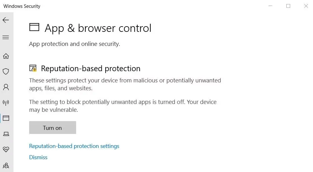 Tùy chọn Reputation-based protection settings