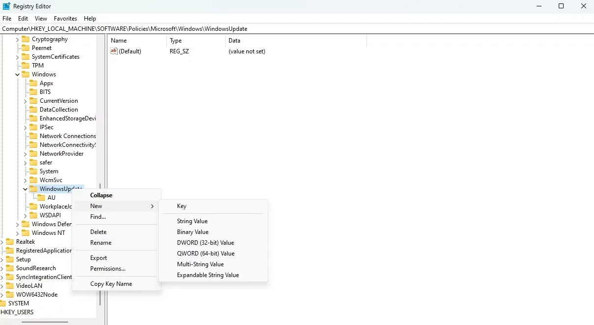 Giá trị DWORD (32-bit) trong Registry Editor