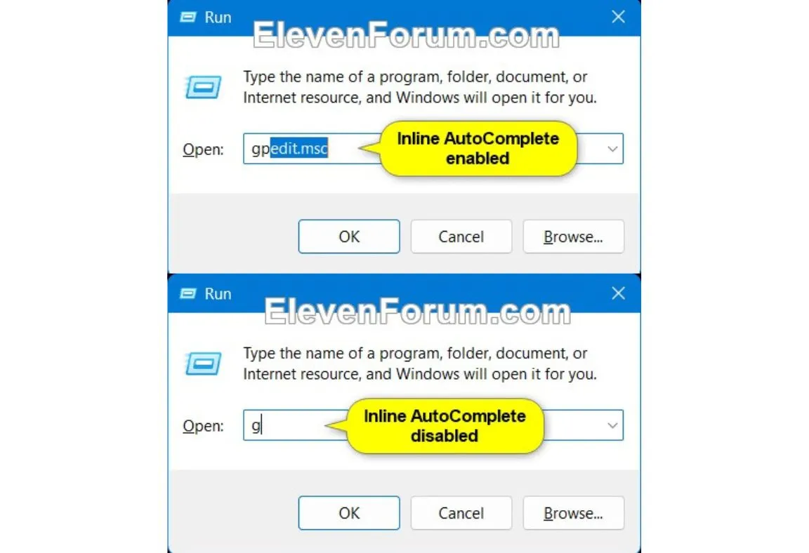 Hướng dẫn này sẽ hướng dẫn bạn cách bật/tắt Inline AutoComplete