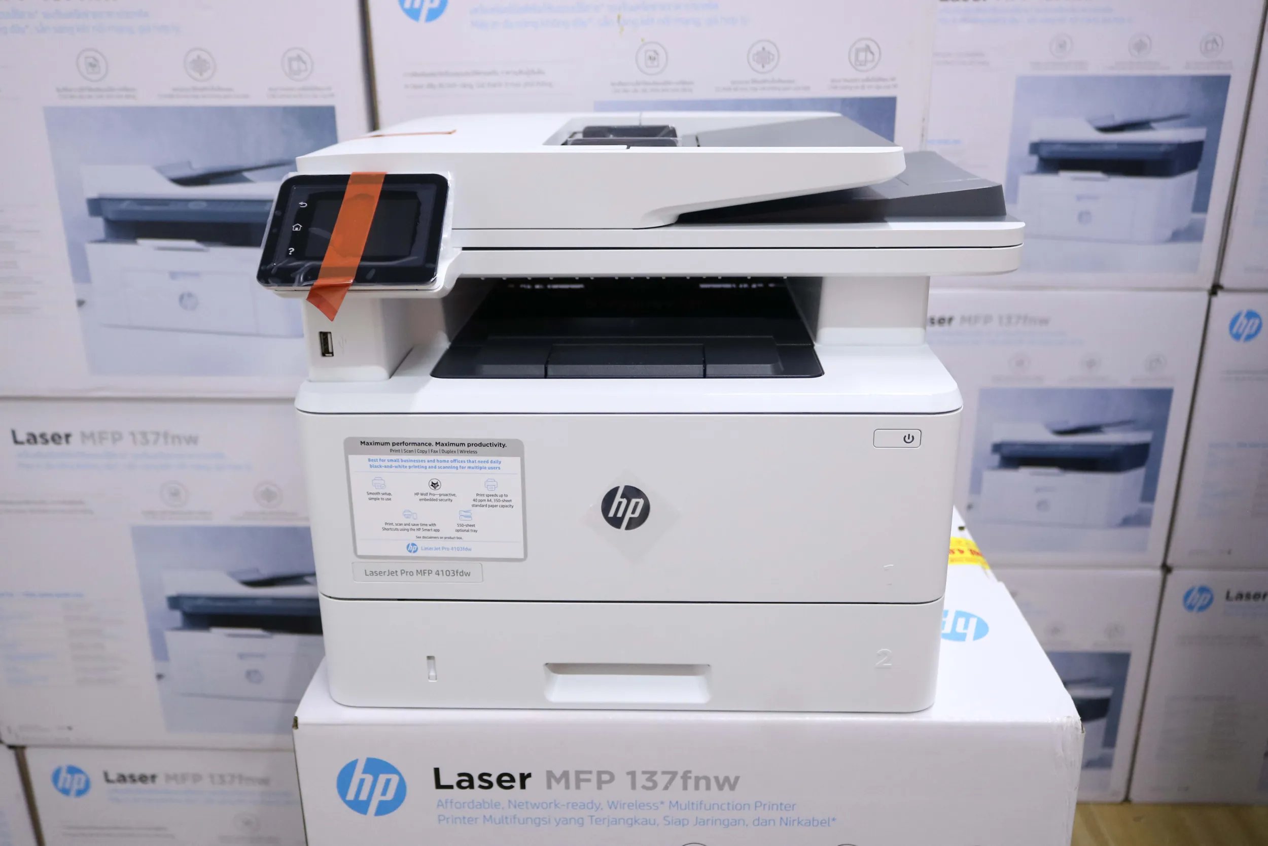Máy in laser đa năng HP LaserJet Pro MFP 4103fdw (2Z629A) a